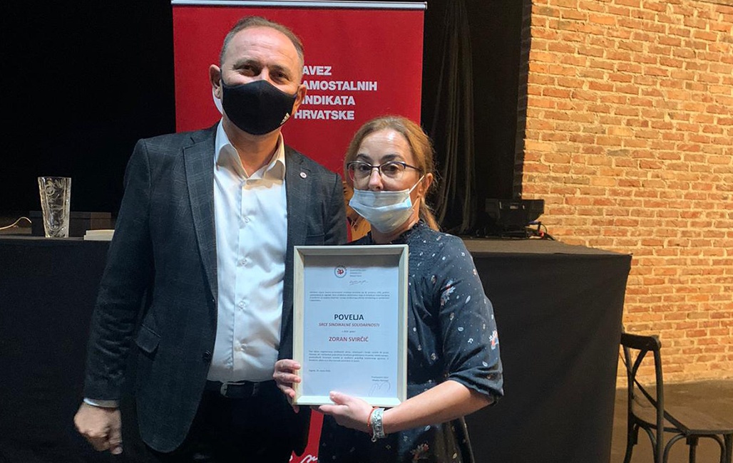 Godišnje nagrade SSSH Srce sindikalne solidarnost