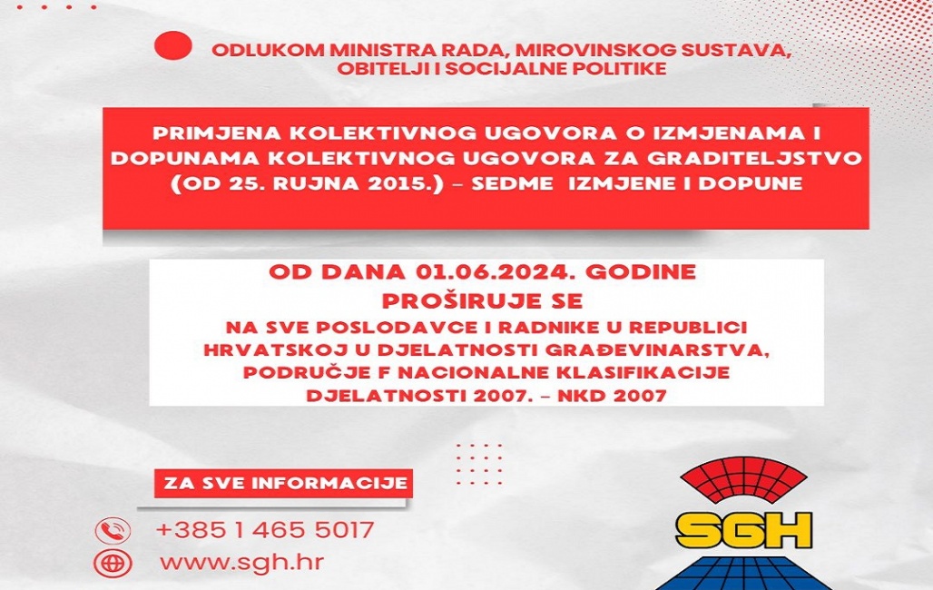 Proširena primjena sedmih izmjena i dopuna KUG-a