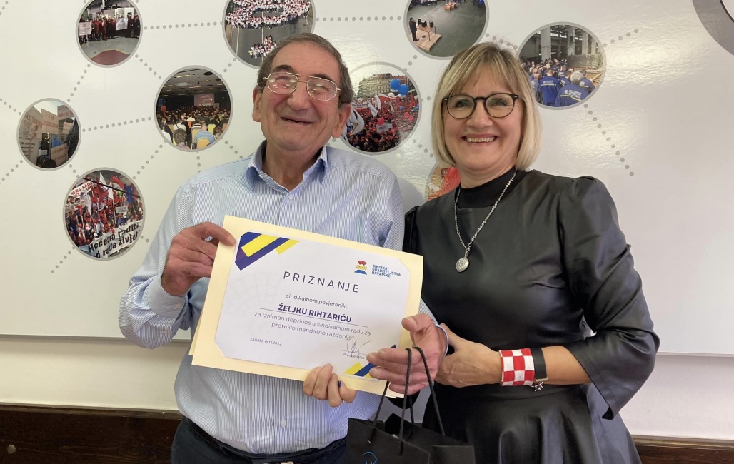 Priznanje sindikalnom povjereniku