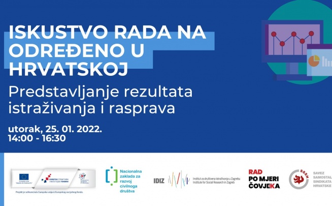 NAJAVA: Iskustvo rada na određeno u Hrvatskoj - predstavljanje istraživanja i rasprava